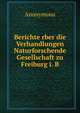 Berichte rber die Verhandlungen Naturforschende Gesellschaft zu Freiburg i. B, Heinrich Kretschmayr 