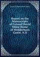 Report on the Manuscripts of Colonel David Milne Home of Wedderburn Castle, N.B, David William Milne Home 