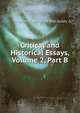 Critical and Historical Essays, Volume 2, Part B, Thomas Babington Macaulay 