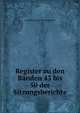 Register zu den Banden 43 bis 50 der Sitzungsberichte, K. Akademie der Wissenschaften 