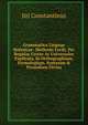 Grammatica Linguae Bo?micae: Methodo Facili, Per Regulas Certas Ac Universales Explicata, In Orthographiam, Etymologiam, Syntaxim & Prosodiam Divisa, Jiri Constantinus 