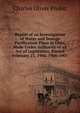 Report of an Investigation of Water and Sewage Purification Plant in Ohio, Made Under Authority of an Act of Legislature, Passed February 23, 1906. 1906-1907, Charles Oliver Probst 