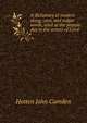A dictionary of modern slang, cant, and vulgar words, used at the present day in the streets of Lond, Hotten John Camden 