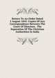 Return To An Order Dated 5 August 1845: Copies Of Any Correspondence Between The Court Of Directors . The Separation Of The Christian Authorities In India, 