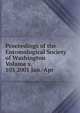 Proceedings of the Entomological Society of Washington Volume v. 103 2001 Jan.-Apr., 