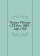 Nature Volume v.73 Nov. 1905 - Apr. 1906, 