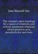 The compact open topology for a space of relations and certain monotone relations which preserve arcs, pseudocircles and trees, Jane Maxwell Day 