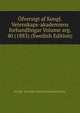 Ofversigt af Kongl. Vetenskaps-akademiens forhandlingar Volume arg. 40 (1883) (Swedish Edition), Kungl. Svenska vetenskapsakademien 