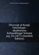 Ofversigt af Kongl. Vetenskaps-akademiens forhandlingar Volume arg. 34 (1877) (Swedish Edition), Kungl. Svenska vetenskapsakademien 