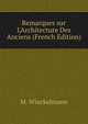 Remarques sur L'Architecture Des Anciens (French Edition), M. Winckelmann 