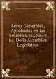 Leyes Generales, Aprobadas en las Sesiones 4a., 5a., y 6a. De la Asamblea Legislativa, Asamblea Legislativa del Territorio de Colorado 