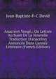 Anacr?on Veng?,: Ou Lettres Au Sujet De La Nouvelle Traduction D'anacr?on Annonc?e Dans L'ann?e Litt?raire (French Edition), Jean-Baptiste-F-C David 