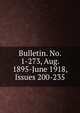 Bulletin. No. 1-273, Aug. 1895-June 1918, Issues 200-235, 