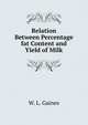 Relation Between Percentage fat Content and Yield of Milk, W. L. Gaines 