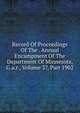 Record Of Proceedings Of The . Annual Encampment Of The Department Of Minnesota, G.a.r., Volume 37, Part 1902, 
