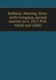 Sedition. Hearing, Sixty-sixth Congress, second session on S. 3317, H.R. 10650 and 12041, 