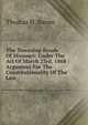 The Township Bonds Of Missouri: Under The Act Of March 23rd, 1868 : Argument For The Constitutionality Of The Law, Thomas H. Bacon 