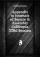 Appendix to Journals of Senate & Assembly California 33Rd Session, Heinrich Kretschmayr 