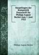 Hauptfragen der Romanistik Festschrift fur Philipp August Becker zum 1. Juni 1922, Philipp August Becker 