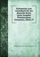 Kommentar zum Arzneibuch fur das deutsche Reich, vierte Ausgabe: Pharmacopoea Germanica, Editio IV., Hermann Hager Hans Hermann Jul Fischer 
