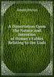 A Dissertation Upon the Nature and Intention of Homer's Fables Relating to the Gods, Heinrich Kretschmayr 
