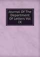 Journal Of The Department Of Letters Vol IX, 
