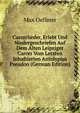 Carcerlieder, Erlebt Und Niedergeschriefen Auf Dem Alten Leipziger Carcer Vom Letzten Inhaftierten Antolypius Pseudon (German Edition), Max Oellmer 