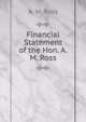 Financial Statement of the Hon. A.M. Ross, A. M. Ross 