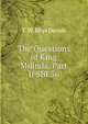 The Questions of King Milinda, Part II SBE36, T. W. Rhys Davids 