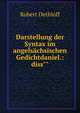 Darstellung der Syntax im angels?chsischen Gedichtdaniel.: diss"", Robert Dethloff 