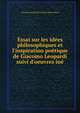 Essai sur les id?es philosophiques et l'inspiration po?tique de Giacomo Leopardi suivi d'oeuvres in?, Giacomo Leopardi Francois-Alph Aulard 