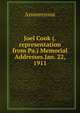 Joel Cook (.representation from Pa.) Memorial Addresses.Jan. 22, 1911, Anonmyous 