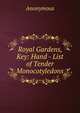 Royal Gardens, Key: Hand - List of Tender Monocotyledons, Heinrich Kretschmayr 