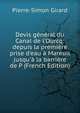 Devis g?n?ral du Canal de l'Ourcq: depuis la premi?re prise d'eau ? Mareuil jusqu'? la barri?re de P (French Edition), Pierre-Simon Girard 