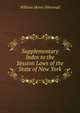 Supplementary Index to the Session Laws of the State of New York, William Henry Silvernail 