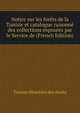 Notice sur les forets de la Tunisie et catalogue raisonne des collections exposees par le Service de (French Edition), Tunisia Direction des forets 