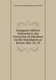 Inaugural Address Delivered to the University of Aberdeen on His Installation as Rector, Mar. 22, 18, University of Ab Elphinstone Grant Duff 