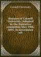 Statutes of Cornell University. Adopted by the Executive committee May 19th, 1891, in accordance wit, Cornell University 