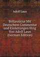 Britannicus Mit Deutschem Commentar und Einleitungen Hrsg Von Adolf Laun (German Edition), Adolf Laun 