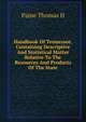 Handbook Of Tennessee, Containing Descriptive And Statistical Matter Relative To The Resources And Products Of The State, Paine Thomas H 