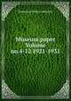 Museum paper Volume no.4-12 1921-1931, Tennessee Valley Authority 