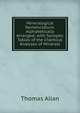 Mineralogical Nomenclature: Alphabetically Arranged; with Synoptic Tables of the Chemical Analyses of Minerals, Thomas Allan 
