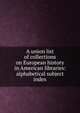 A union list of collections on European history in American libraries: alphabetical subject index, 