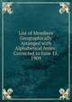 List of Members Geographically Arranged with Alphabetical Index: Corrected to June 15, 1909, 