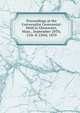 Proceedings at the Universalist Centennial: Held in Gloucester, Mass., September 20Th, 21St & 22Nd, 1870, 
