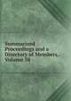 Summarized Proceedings and a Directory of Members, Volume 58, 