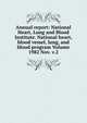 Annual report: National Heart, Lung and Blood Institute. National heart, blood vessel, lung, and blood program Volume 1982 Nov. v.2, 