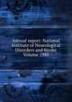 Annual report: National Institute of Neurological Disorders and Stroke Volume 1988, 