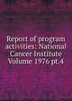 Report of program activities: National Cancer Institute Volume 1976 pt.4, 