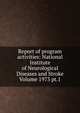 Report of program activities: National Institute of Neurological Diseases and Stroke Volume 1973 pt.1, 